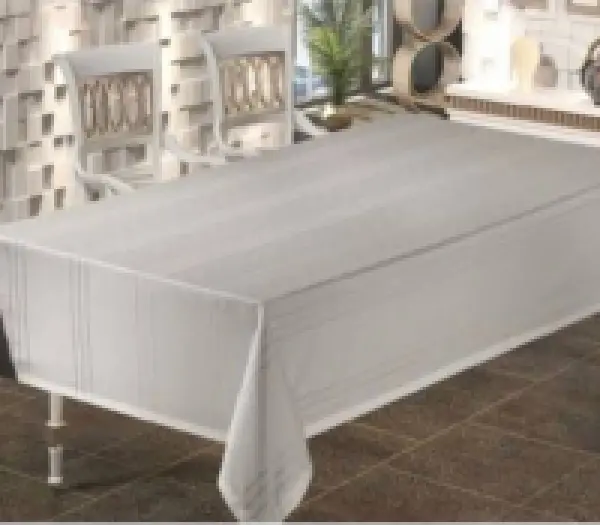 Gardenya Ekru Antika Desenli Masa Örtüsü 160X220 cm. KREM