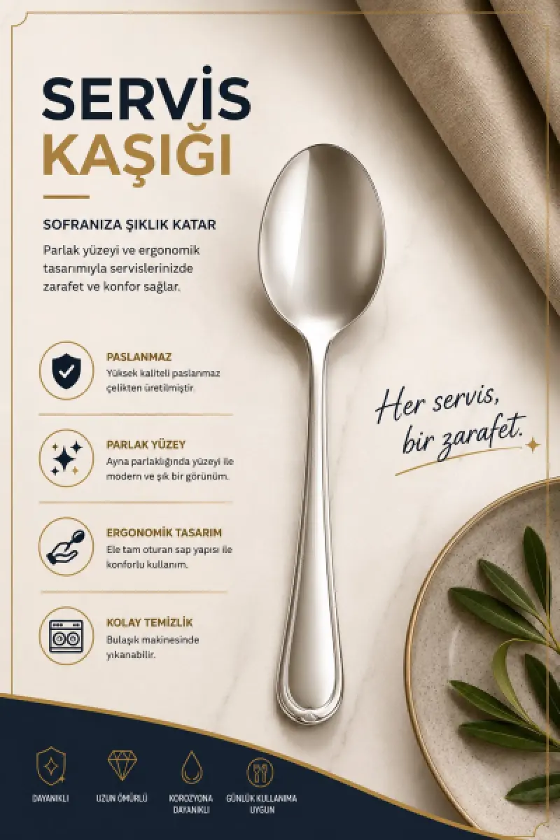 Ivory servis kaşığı (IVO-ME312)